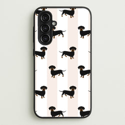 Striped Dachshund - Dog Pattern  - Dog Patterned Phone Case for Galaxy A16