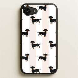 Striped Dachshund - Dog Pattern  - Dog Patterned Phone Case for iPhone 16e