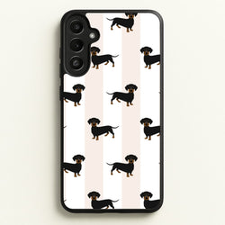 Striped Dachshund - Dog Pattern  - Dog Patterned Phone Case for Galaxy A36