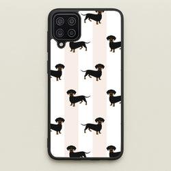 Striped Dachshund - Dog Pattern  - Dog Patterned Phone Case for Galaxy A12