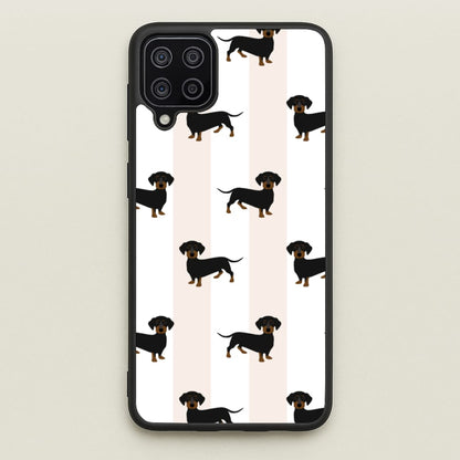 Striped Dachshund - Dog Pattern  - Dog Patterned Phone Case for Galaxy A12