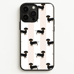 Striped Dachshund - Dog Pattern  - Dog Patterned Phone Case for iPhone 13 Pro Max