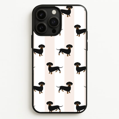Striped Dachshund - Dog Pattern  - Dog Patterned Phone Case for iPhone 13 Pro Max