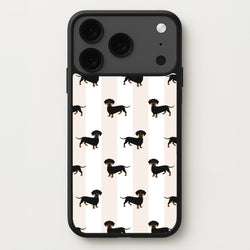 Striped Dachshund - Dog Pattern Phone Case for iPhone 17 Pro