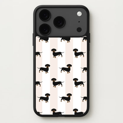 Striped Dachshund - Dog Pattern Phone Case for iPhone 17 Pro