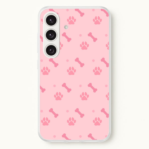 Dog And Paw - Dog Pattern  - Dog Patterned Phone Case for Galaxy S24