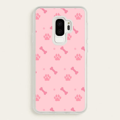 Dog And Paw - Dog Pattern  - Dog Patterned Phone Case for Galaxy S9 Plus
