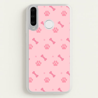 Dog And Paw - Dog Pattern  - Dog Patterned Phone Case for Huawei P30 Lite
