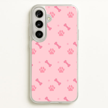 Dog And Paw - Dog Pattern  - Dog Patterned Phone Case for Galaxy A56