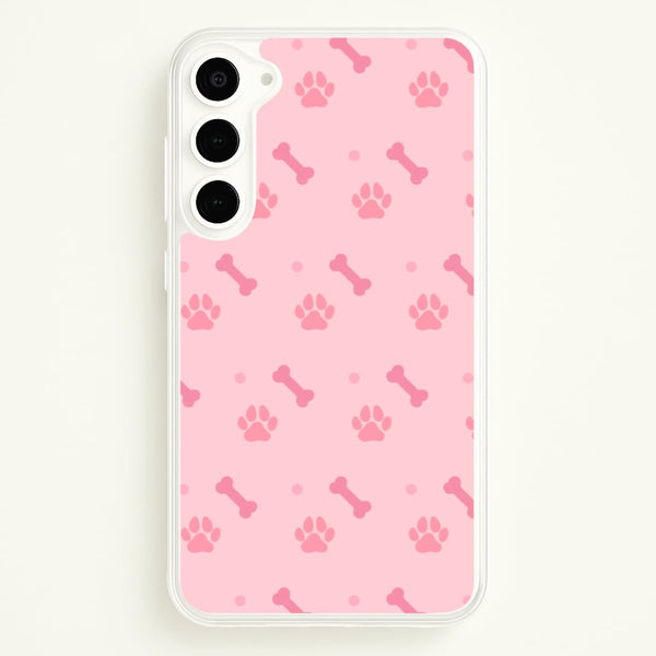 Dog And Paw - Dog Pattern  - Dog Patterned Phone Case for Galaxy S23