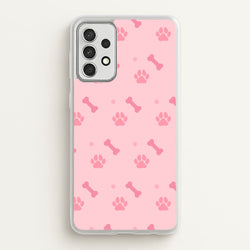 Dog And Paw - Dog Pattern  - Dog Patterned Phone Case for Galaxy A52 / A52s