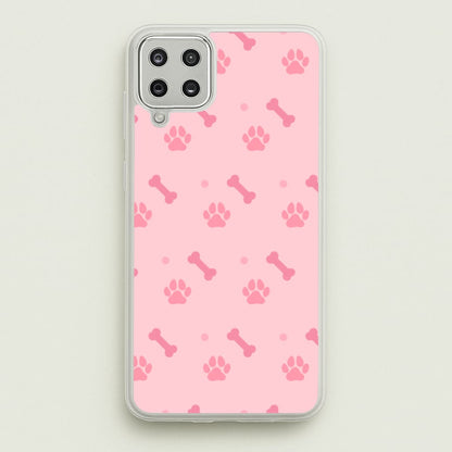 Dog And Paw - Dog Pattern  - Dog Patterned Phone Case for Galaxy A12