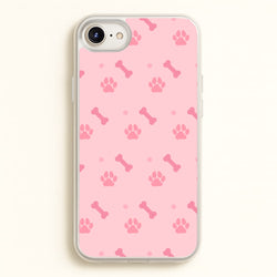 Dog And Paw - Dog Pattern  - Dog Patterned Phone Case for iPhone 6 Plus / 7 Plus / 8 Plus
