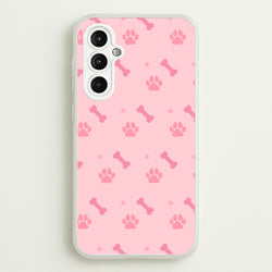 Dog And Paw - Dog Pattern  - Dog Patterned Phone Case for Galaxy A14