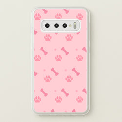 Dog And Paw - Dog Pattern  - Dog Patterned Phone Case for Galaxy S10