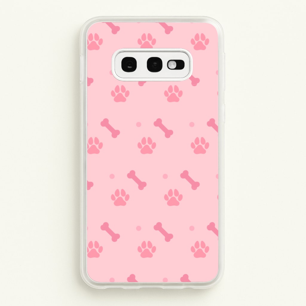 Dog And Paw - Dog Pattern  - Dog Patterned Phone Case for Galaxy S10e