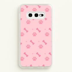 Dog And Paw - Dog Pattern  - Dog Patterned Phone Case for Galaxy S10e