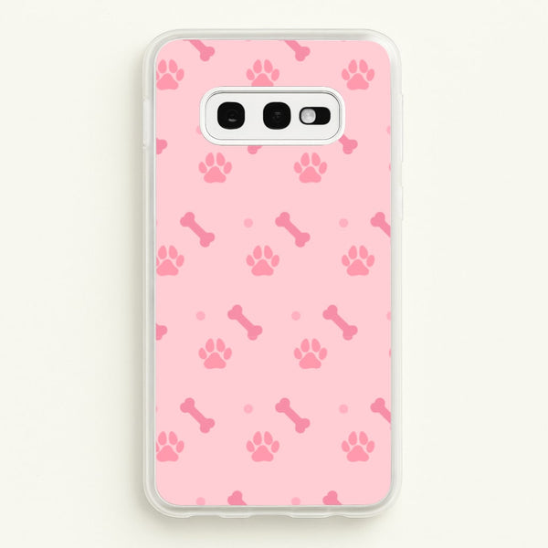 Dog And Paw - Dog Pattern  - Dog Patterned Phone Case for Galaxy S10e