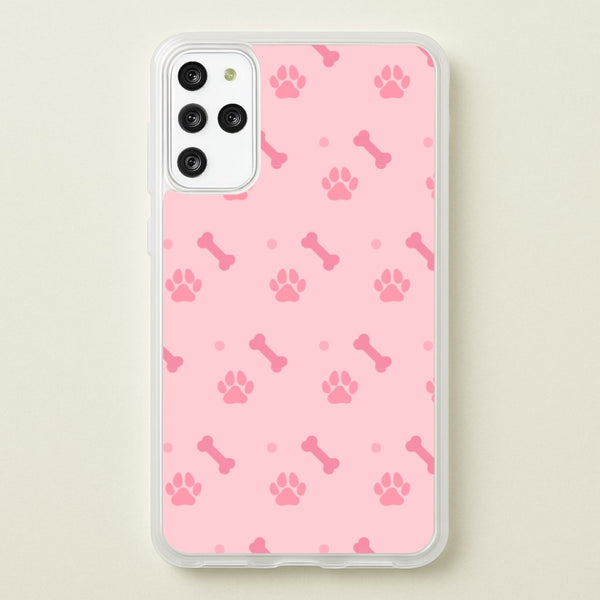 Dog And Paw - Dog Pattern  - Dog Patterned Phone Case for Galaxy S20 Plus