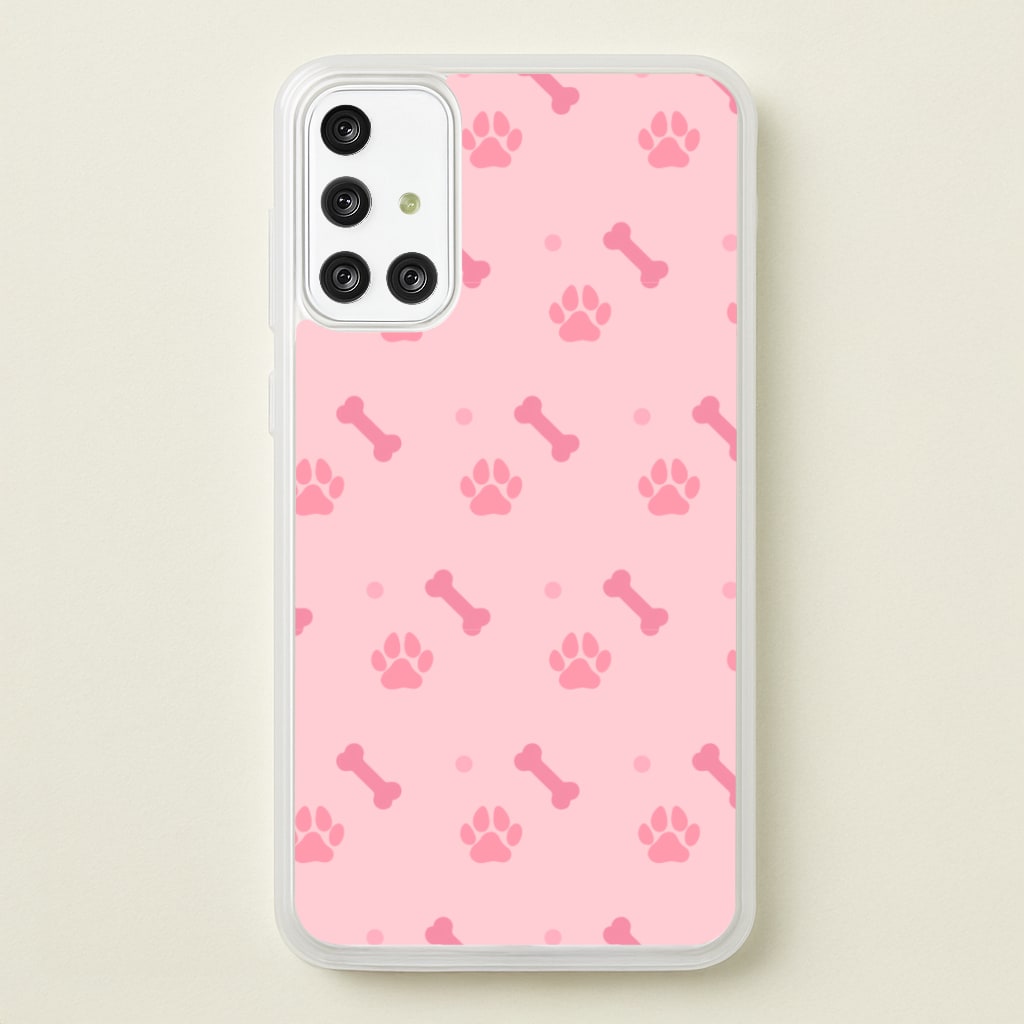 Dog And Paw - Dog Pattern  - Dog Patterned Phone Case for Galaxy A71