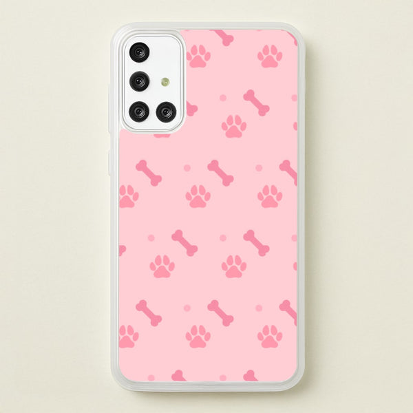 Dog And Paw - Dog Pattern  - Dog Patterned Phone Case for Galaxy A71