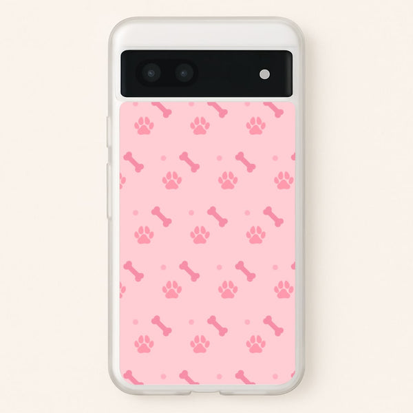 Dog And Paw - Dog Pattern  - Dog Patterned Phone Case for Google Pixel 6a