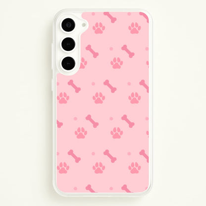 Dog And Paw - Dog Pattern  - Dog Patterned Phone Case for Galaxy S23 Plus