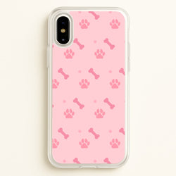 Dog And Paw - Dog Pattern  - Dog Patterned Phone Case for iPhone X / XS
