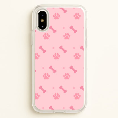 Dog And Paw - Dog Pattern  - Dog Patterned Phone Case for iPhone X / XS