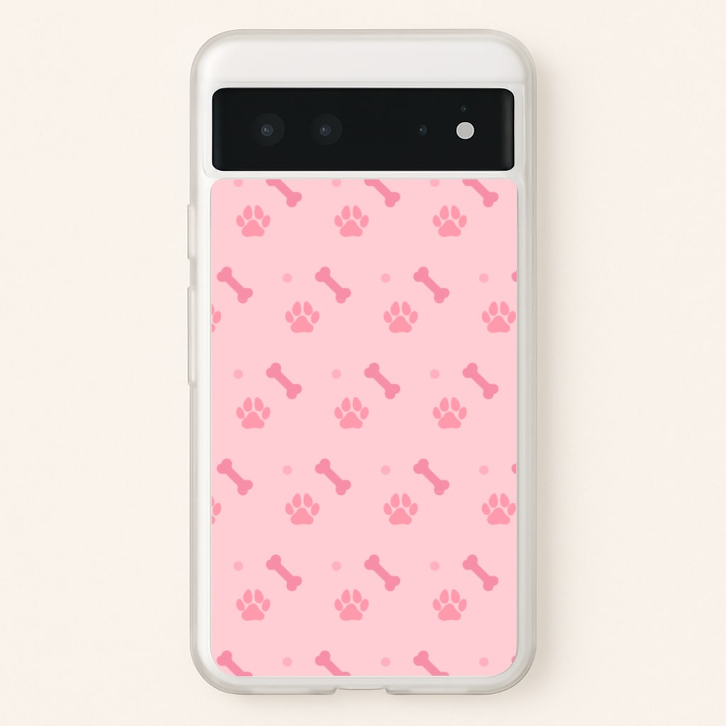 Dog And Paw - Dog Pattern  - Dog Patterned Phone Case for Google Pixel 6