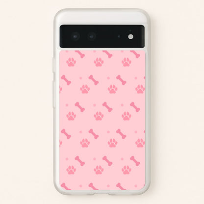 Dog And Paw - Dog Pattern  - Dog Patterned Phone Case for Google Pixel 6
