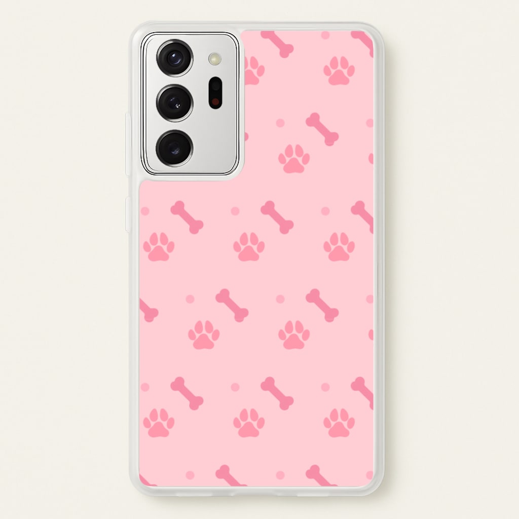 Dog And Paw - Dog Pattern  - Dog Patterned Phone Case for Galaxy Note 20 Ultra