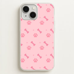 Dog And Paw - Dog Pattern  - Dog Patterned Phone Case for iPhone 13 Mini