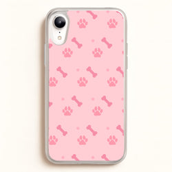 Dog And Paw - Dog Pattern  - Dog Patterned Phone Case for iPhone XR
