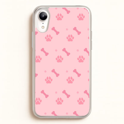 Dog And Paw - Dog Pattern  - Dog Patterned Phone Case for iPhone XR