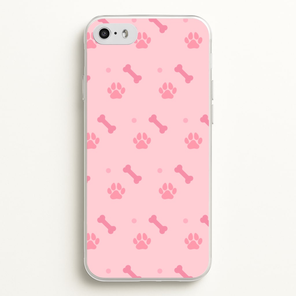 Dog And Paw - Dog Pattern  - Dog Patterned Phone Case for iPhone 5 / 5s / SE 2016