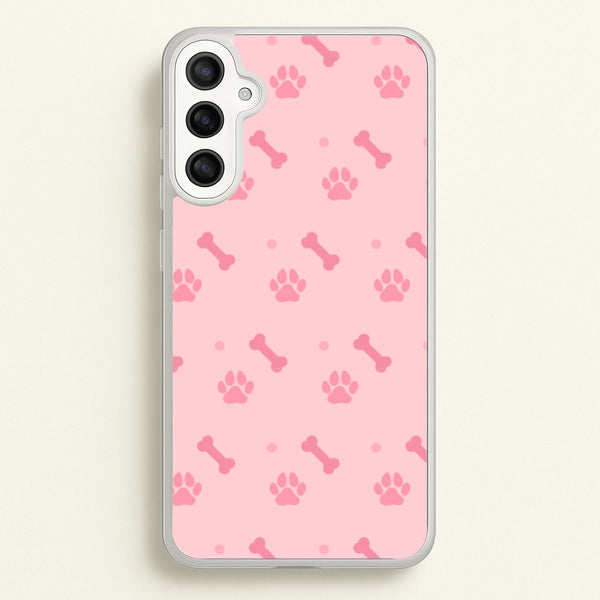 Dog And Paw - Dog Pattern  - Dog Patterned Phone Case for Galaxy A34