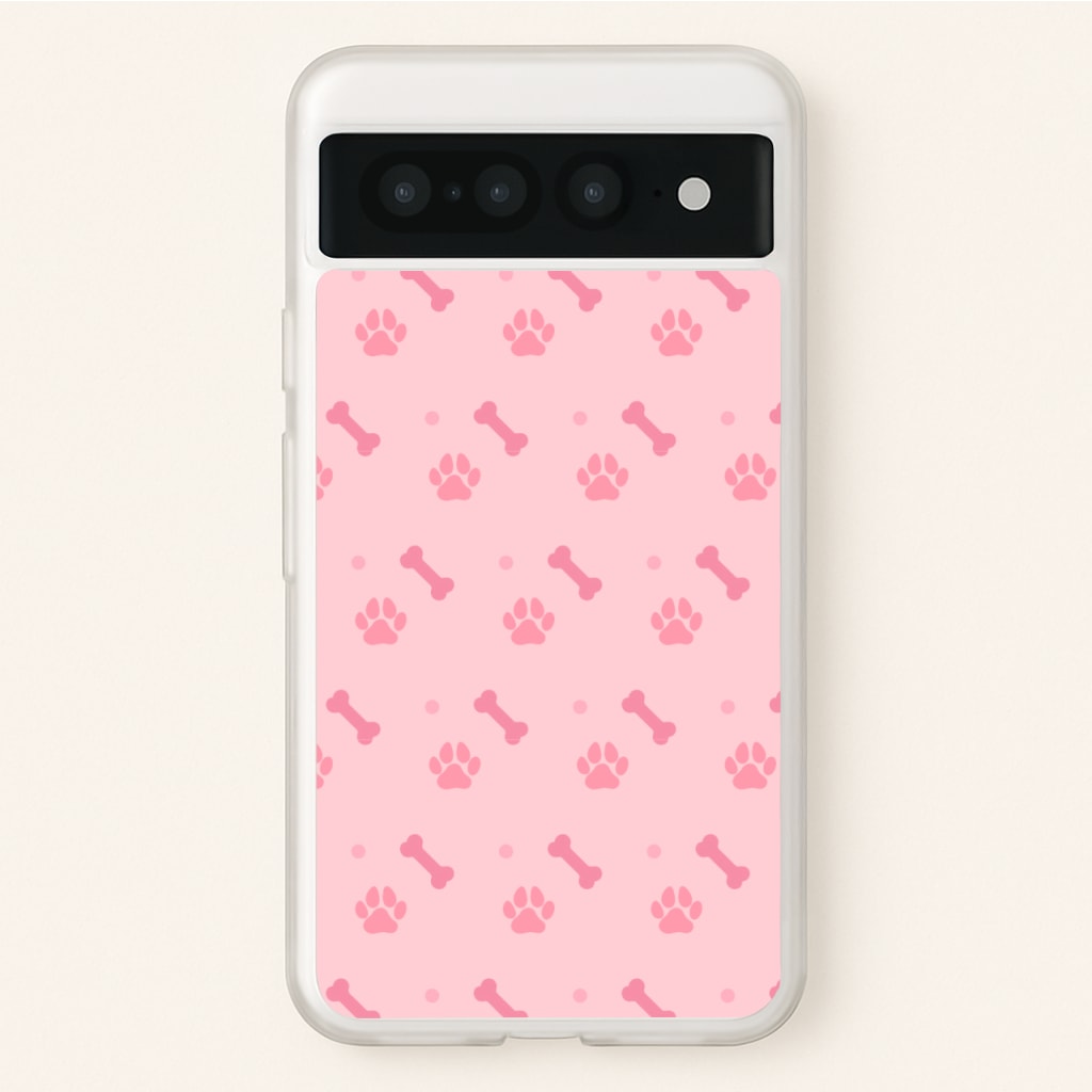 Dog And Paw - Dog Pattern  - Dog Patterned Phone Case for Google Pixel 7 Pro