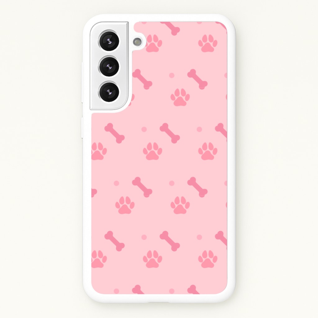 Dog And Paw - Dog Pattern  - Dog Patterned Phone Case for Galaxy S22 Plus