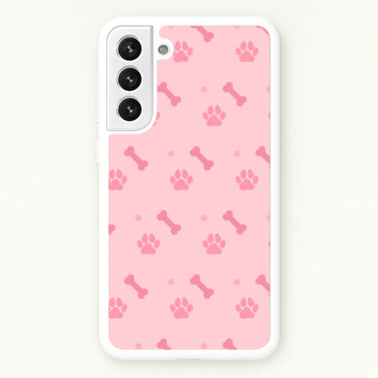 Dog And Paw - Dog Pattern  - Dog Patterned Phone Case for Galaxy S22 Plus