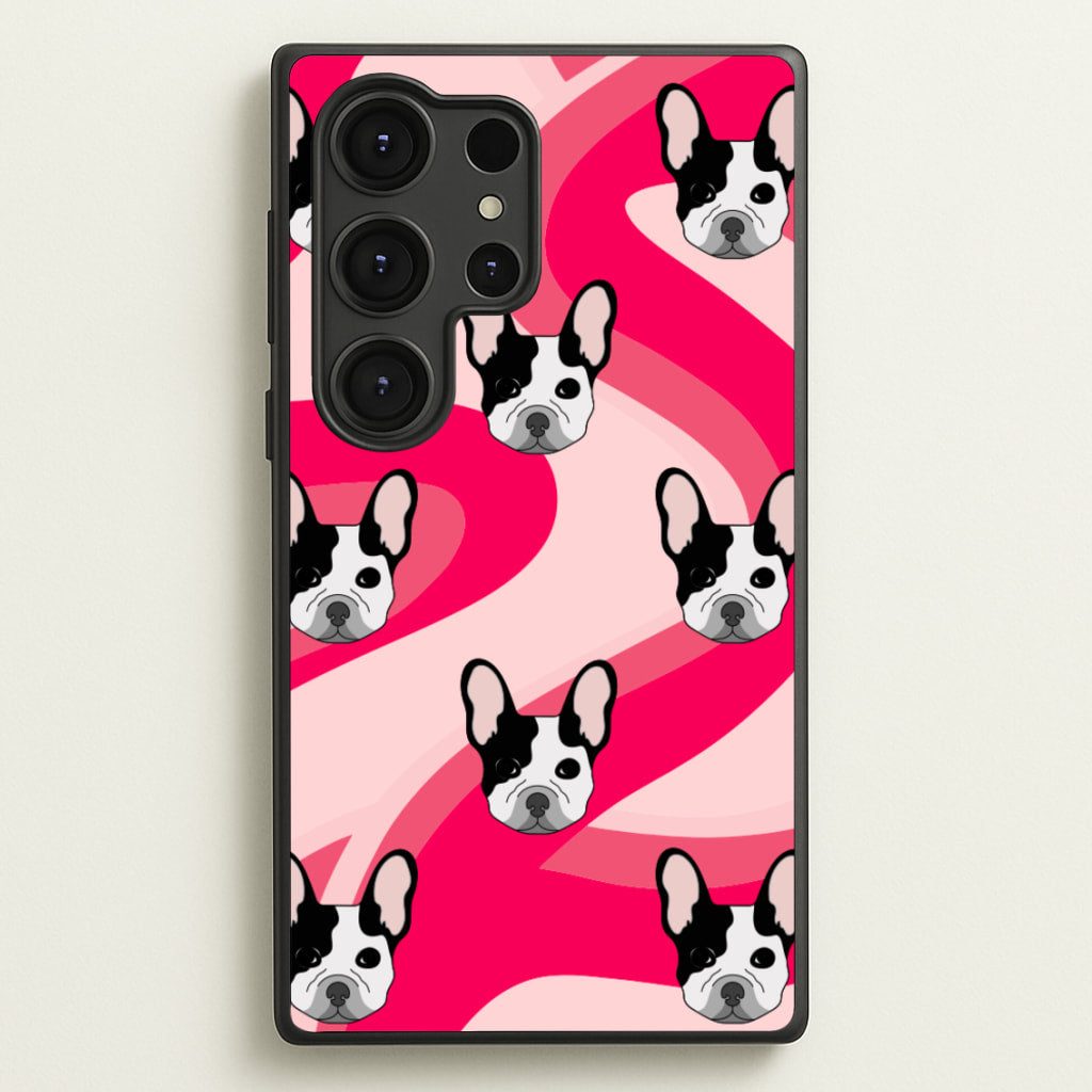 Abstact Frenchie - Dog Pattern  - Dog Patterned Phone Case for Galaxy S25 Ultra