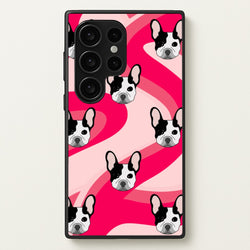 Abstact Frenchie - Dog Pattern  - Dog Patterned Phone Case for Galaxy S24 Ultra