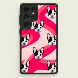 Abstact Frenchie - Dog Pattern  - Dog Patterned Phone Case for Galaxy S23 Ultra
