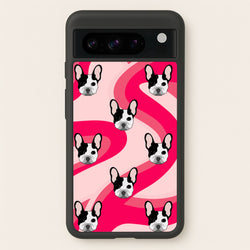 Abstact Frenchie - Dog Pattern  - Dog Patterned Phone Case for Google Pixel 8 Pro