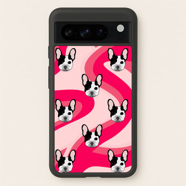 Abstact Frenchie - Dog Pattern  - Dog Patterned Phone Case for Google Pixel 8 Pro