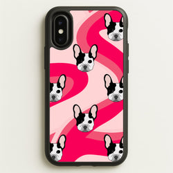 Abstact Frenchie - Dog Pattern  - Dog Patterned Phone Case for iPhone X / XS