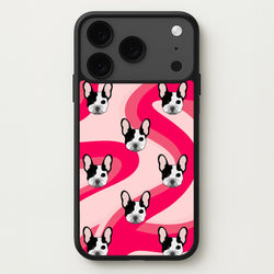 Abstact Frenchie - Dog Pattern Phone Case for iPhone 17 Pro
