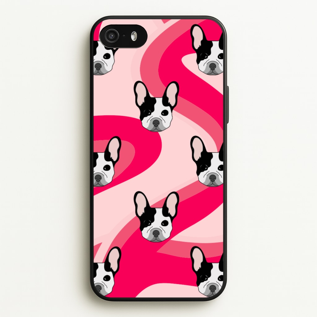 Abstact Frenchie - Dog Pattern  - Dog Patterned Phone Case for iPhone 5 / 5s / SE 2016