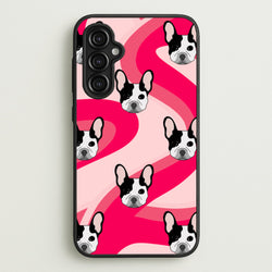 Abstact Frenchie - Dog Pattern  - Dog Patterned Phone Case for Galaxy A14