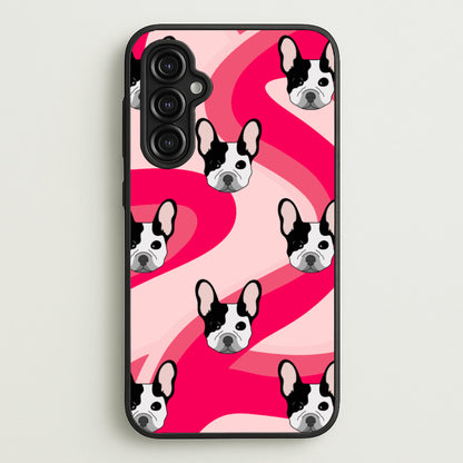 Abstact Frenchie - Dog Pattern  - Dog Patterned Phone Case for Galaxy A14
